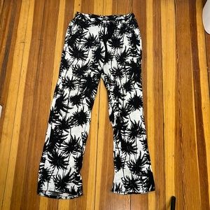 Black and White Palm Tree Pants